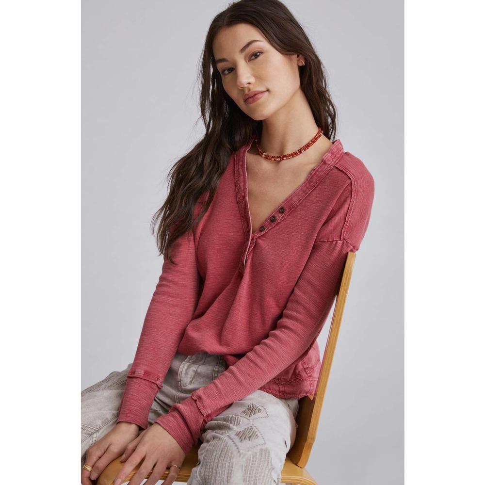 NEW Anthropologie Pilcro Boho Henley Top - M